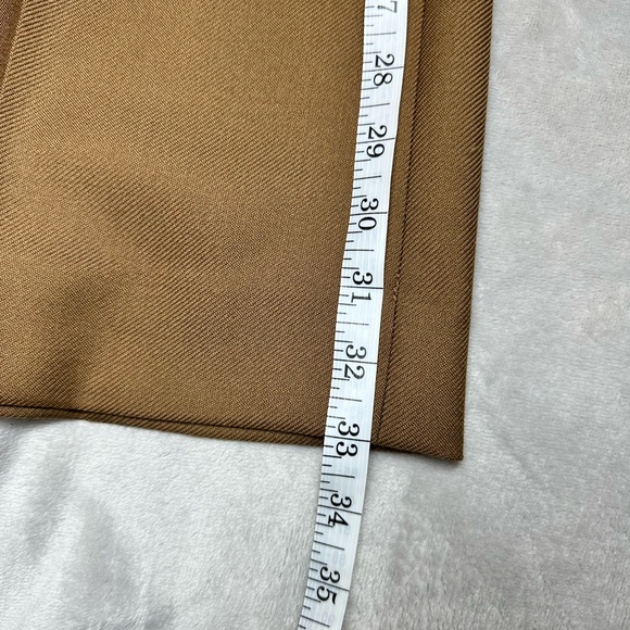 Banana Republic Wool Caramel Wide Leg Trousers Sz 6 NWT Quiet Luxury Classic Fit - Picture 5 of 10